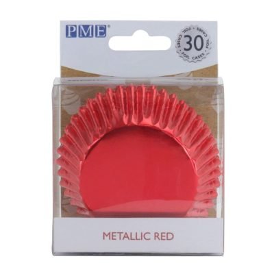 Pme Capsulas Para Hornear Rojo Metalico 30 Unidades
