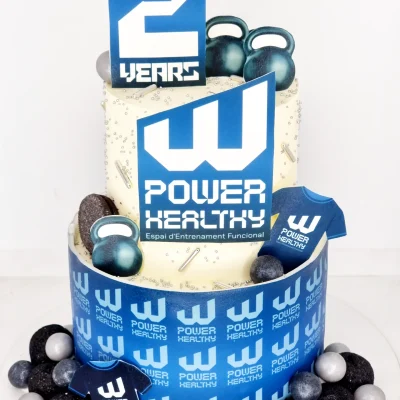 Tarta Corporativa Personalizada – Sin Fondant + Imágenes Comestibles