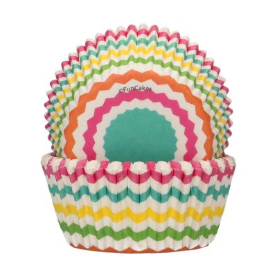 FunCakes Cápsulas para Hornear Colourful Chevron 48u