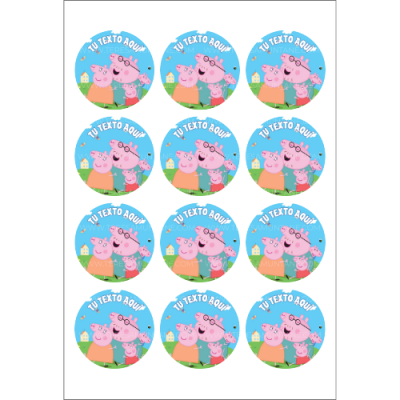 Modelo Círculo nº004- Peppa Pig