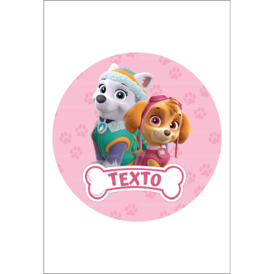 Modelo Círculo nº005.1- Patrulla Canina Rosa